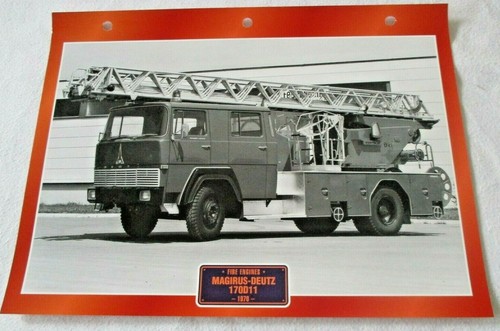 Lkw maxikarte feuerwehr - lkw, 1970