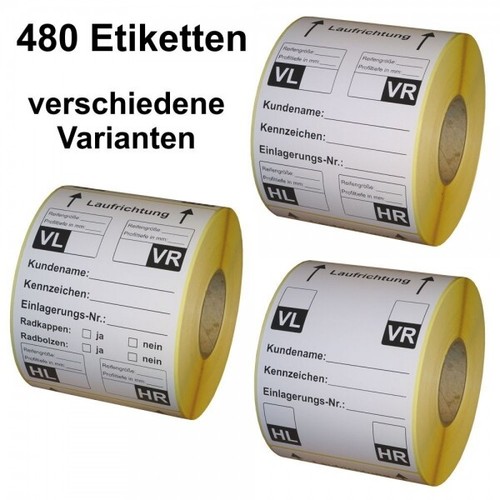 Reifenetiketten für