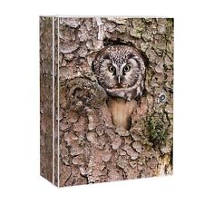 banjado Medizinschrank Arzneischrank abschliessbar 35x46x15cm Metall Eule