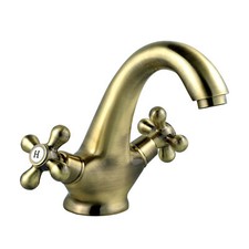 Bronze Zweigriff Nostalgie Waschtischarmatur Badarmatur Wasserhahn Waschbecken