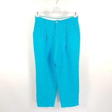 Vintage Versus Versace Hose Herren Gr. 50 W30 L30 Blau Türkis Relaxed Wide 90s