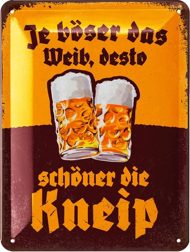 Blechschilder retro bier bar - retro,