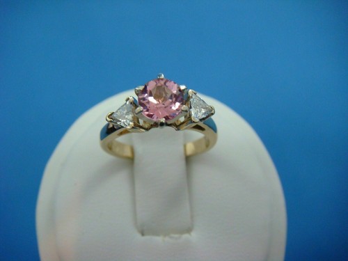 10k gelbgold rosa topas - gelbgold, und