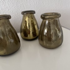 3 kleine Vasen PTMD gold grün