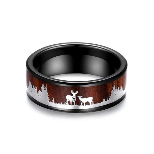 Edelstahlring hirsch rotwild - hirsch,