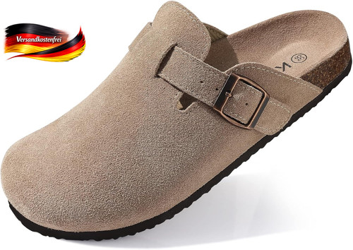 Wildleder clogs damen herren - wildleder,