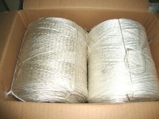 2 x Bindfaden Schnur Verpackungsbindfaden, Paketschnur, weiß, PP Lagerfund DDR