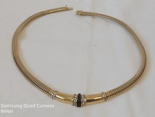 Collier Vintage Halskette hochwertig Vergoldet Elasticcollier France 