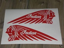 2x INDIAN Kopf Aufkleber