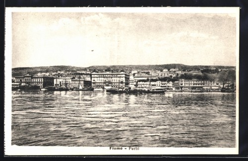 Ansichtskarte fiume porto - ansichtskarte,