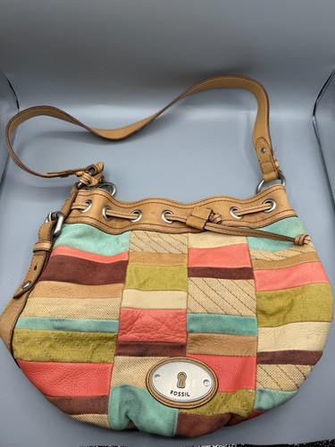 Fossil maddox leather satchel - leather,