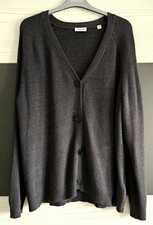 Gerippter Grobstrick-Cardigan~Gr. L / 44/46 ~grau~Viskose-Mix~Tchibo~NEU