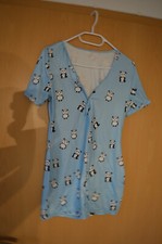 Süßer kurzer Schlaf Jumpsuit himmelblau mit Druck 38