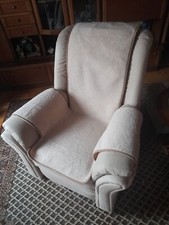 Sesselschoner Alpenwolle für Sessel  / Relaxsessel / Fernsehsessel  mit Taschen