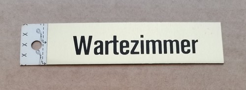 Hinweisschild wartezimmer - hinweisschild, "wartezimmer"