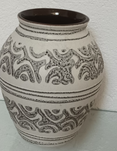 Weiß braune bauchige - weiß, große