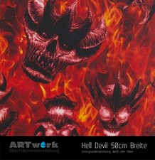 Wassertransferdruck Folie WTD Hydrographic Hell Devil 1m x 50cm Breite 