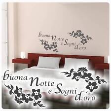 buona notte Gute Nacht Wandtattoo Wandaufkleber Süße Träume Walltattoo Bett W038