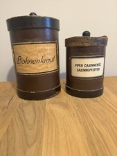 Alte braune apothekerdosen - 2,