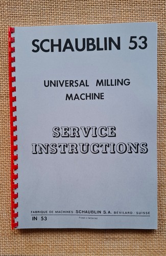 Schaublin fräsmaschine - 53,,
