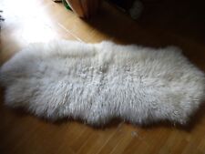 N! impressionen Schaffell weiß Läufer Decke Fell Sofa Sessel Bettvorleger Kamin