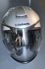Schuberth Motorradhelm Jethelm abnehmbarer  Kinnbügel silber Gr. 60/61
