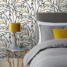 Schwarz Blattgold Tapete Rasch