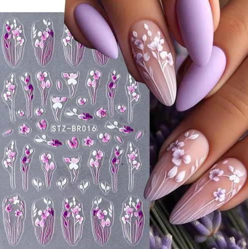 Nagel sticker nail blume - 3d,