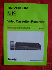 Bedienungsanleitung Philips Explorer VHS C VKR6847 + Universum VR 2387 Recorder