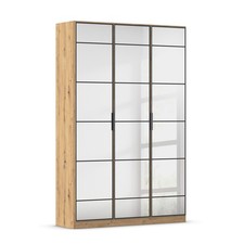 Drehtürenschrank - Artisan Eiche - 3-türig - Spiegel - 136 cm Kleiderschrank