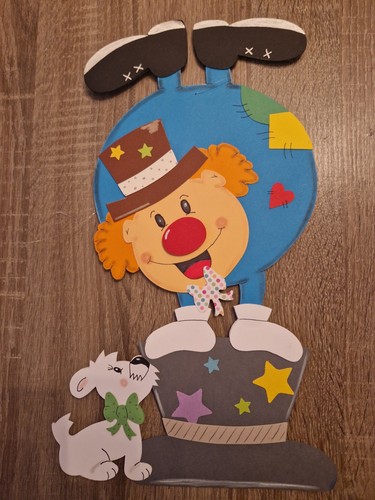 Tonkarton fensterbild clown - fensterbild,
