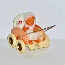 ❤️ Fiedler & Podey Puppenwagen in Rosa mit Schildkröt Baby