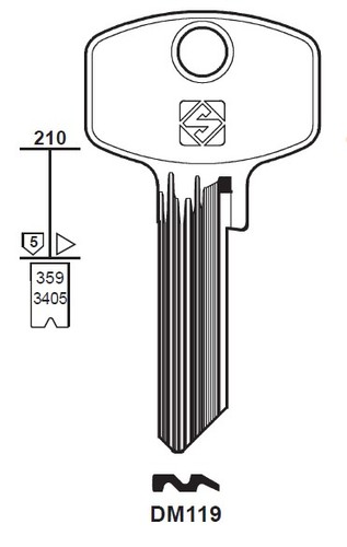 Silca dm119 schlüsselrohling - silca,