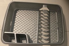 Abtropfgestell Geschirrkorb Abtropfkorb Abtropfgitter grau 38x29x8 cm