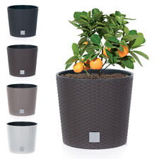 Blumentopf Blumenkübel Rattanoptik Übertopf Pflanzkübel Round 4 Farben 4 Größe