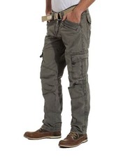 Timezone Herren  Cargo Hose BenitoTZ  4175 oliv mit Gürtel Größen wählbar  Neu