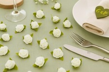 50 Stk Rosen cremeweiß