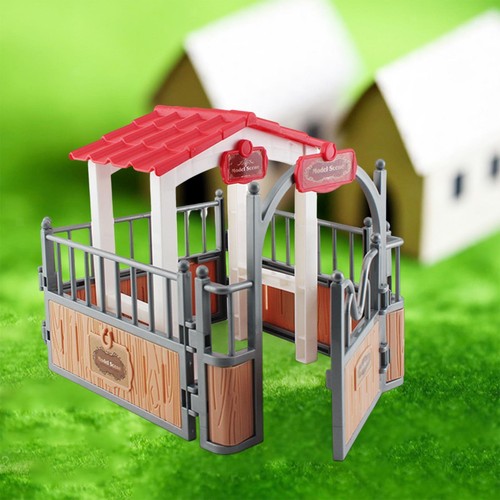 Modellpferdestall mit zaun - mit,