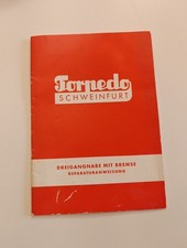Original Prospekt Fahrrad Torpedo Dreigangnabe Bremse N14 Reperaturanweisung 