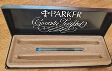 Leere Parker Füllfederhalter Geschenkebox, Box mit einer leeren Parkerpatrone