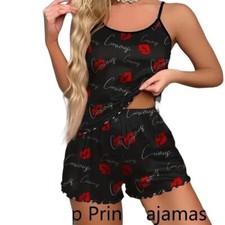 Damen Schlafanzug Pyjama Short