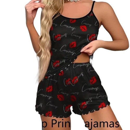 Damen schlafanzug pyjama - schlafanzug, short