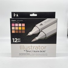 Spectrum Noir Illustrator Alkoholmarker mit Doppelspitze – Figur – 12er-Pack