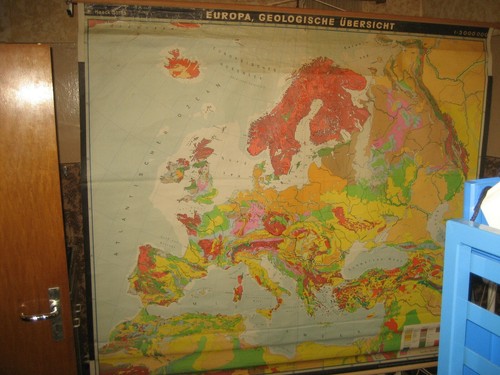 Alte schullandkarte europa - alte,