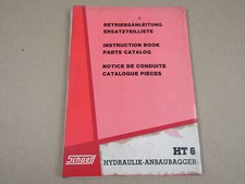 Schaeff HT6 Hydraulik-Anbaubagger Bedienungsanleitung Ersatzteilliste 1/1975