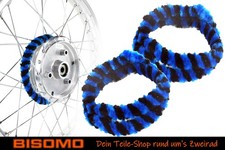 2x Nabenputzringe 56cm Schwarz Blau Moped Simson S50 KR51 E-Bike Schwalbe Star