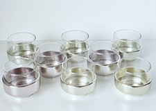 8 x Teegläser mit Aluminium