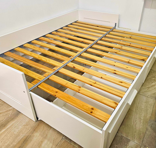 Ausziehbares weißes ikea bett - ausziehbares, ikea-bett