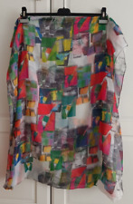 Loop Rund Schal Damen Rot Grün Grau Gelb Gemustert Neuwertig