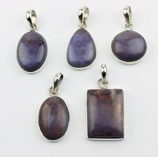 Sugilith Anhänger Echte Edelsteine gefasst in 925 Silber lila cabochon  Geschenk